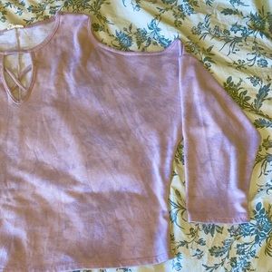 Off Shoulder Long Sleeve Tee
